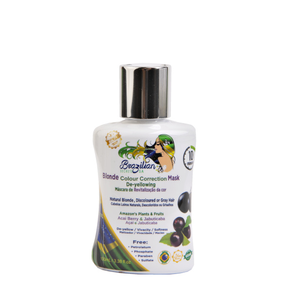 Blonde Colour Correction De-Yellowing Mask for Natural Blonde, Discoloured or Natural Grey Hair